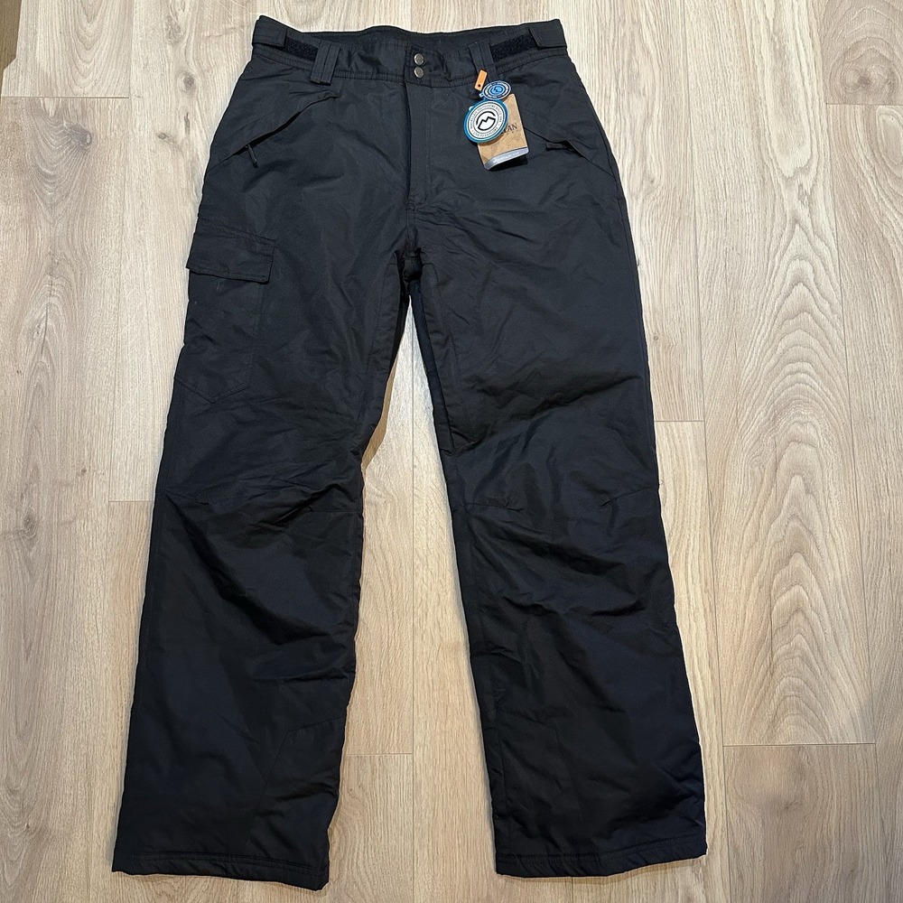 NWT MAGELLAN OUTDOORS breathable water resistant black Ski Pants Sz M Adjustable